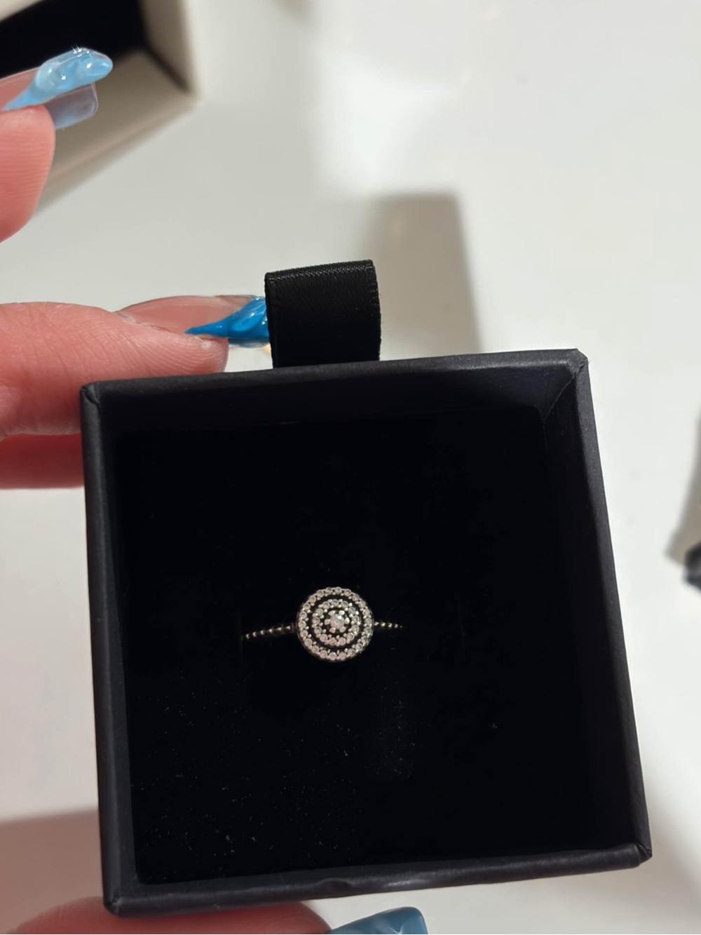 Pandora Silver Halo Ring with Clear Stones